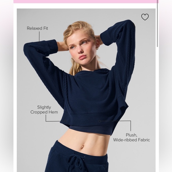 ALO Yoga Muse Hoodie - Navy - Picture 5 of 8